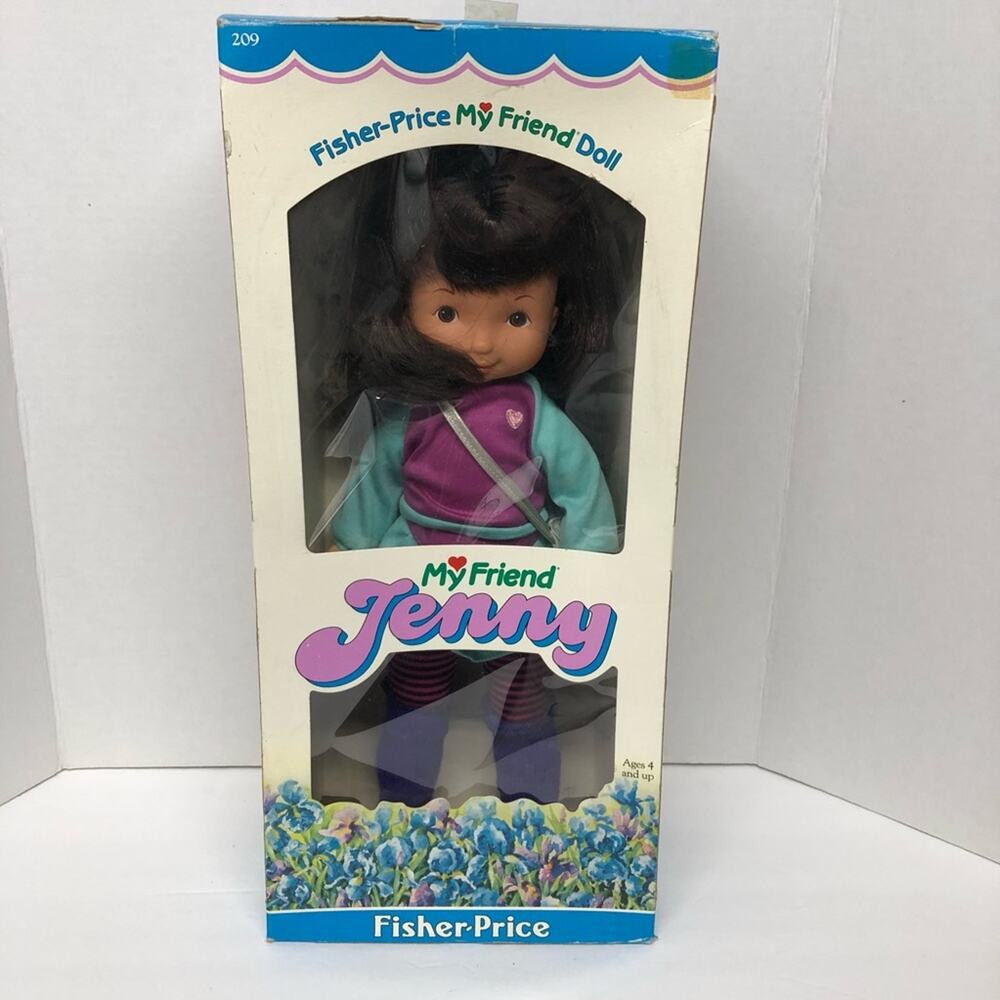 Vintage 1984 Fisher-Price My Friend Jenny Doll - Purple and Teal